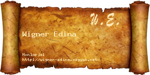 Wigner Edina névjegykártya